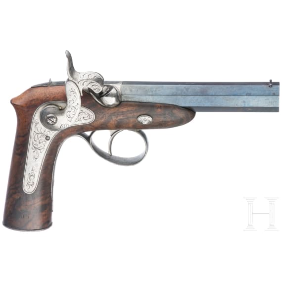 A percussion pistol, Liege, circa 1830