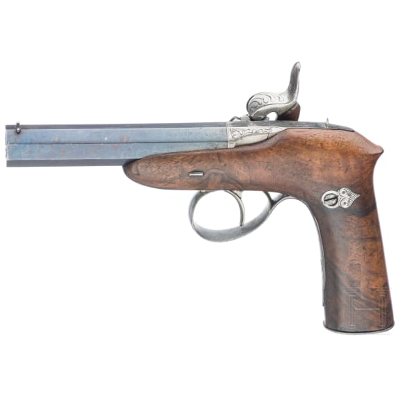 A percussion pistol, Liege, circa 1830