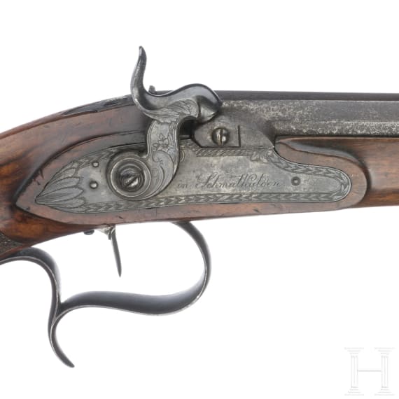 A pair of percussion pistols, G. Pistor, Schmalkalden, circa 1840