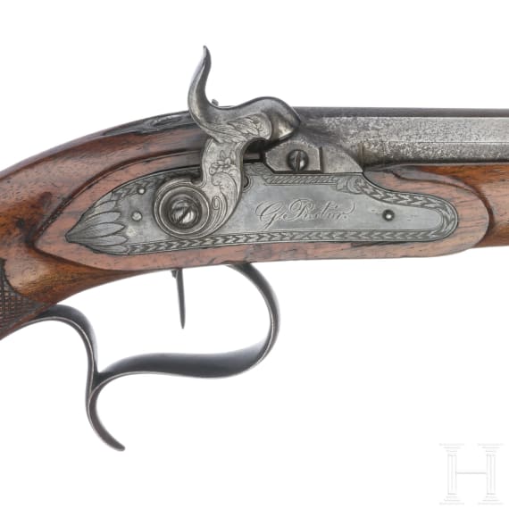 A pair of percussion pistols, G. Pistor, Schmalkalden, circa 1840