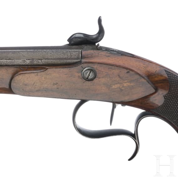 A pair of percussion pistols, G. Pistor, Schmalkalden, circa 1840