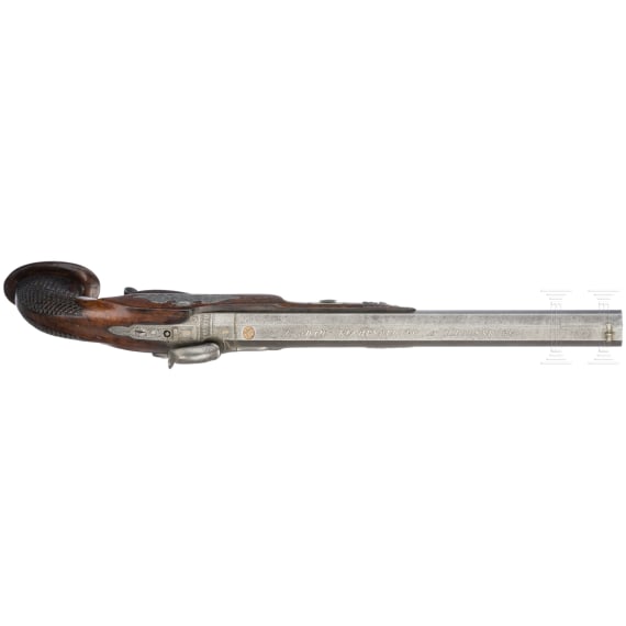 A pair of percussion pistols, Johann Adam Kuchenreuter, Regensburg, circa 1840