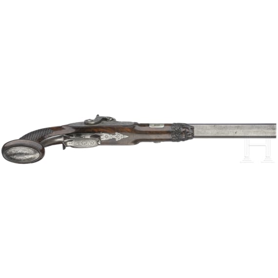 A pair of percussion pistols, Johann Adam Kuchenreuter, Regensburg, circa 1840