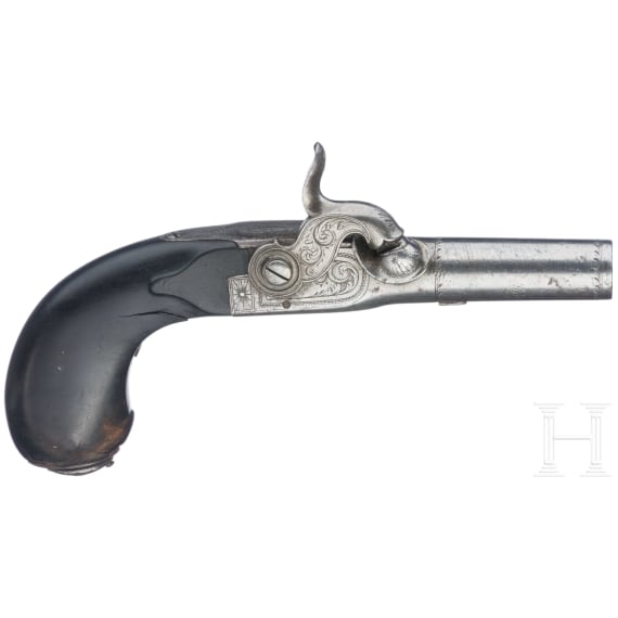 A pair of percussion pocket pistols, Li&egrave;ge, circa 1840