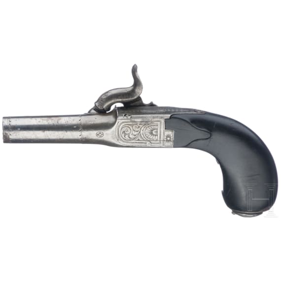 A pair of percussion pocket pistols, Li&egrave;ge, circa 1840