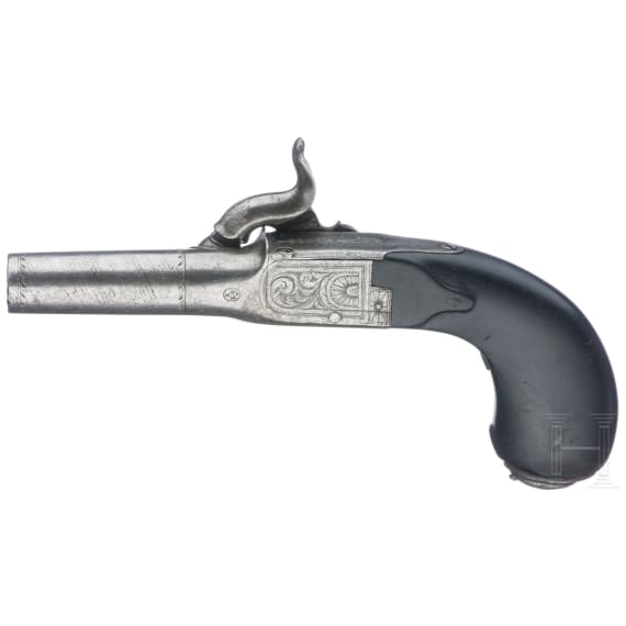 A pair of percussion pocket pistols, Li&egrave;ge, circa 1840
