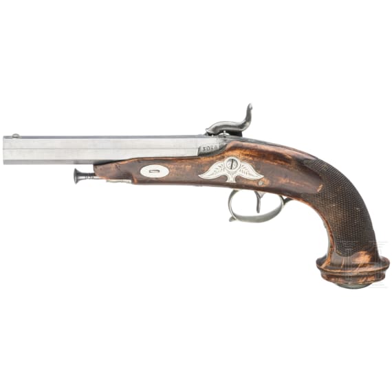 A French percussion pistol, circa 1840