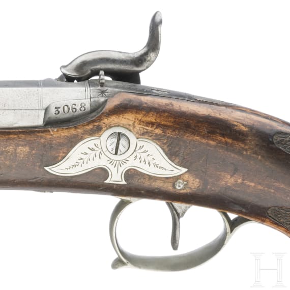 A French percussion pistol, circa 1840