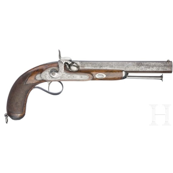 A pair of percussion pistols, Devisme in Paris, circa 1840