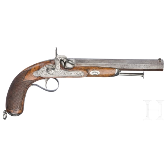 A pair of percussion pistols, Devisme in Paris, circa 1840