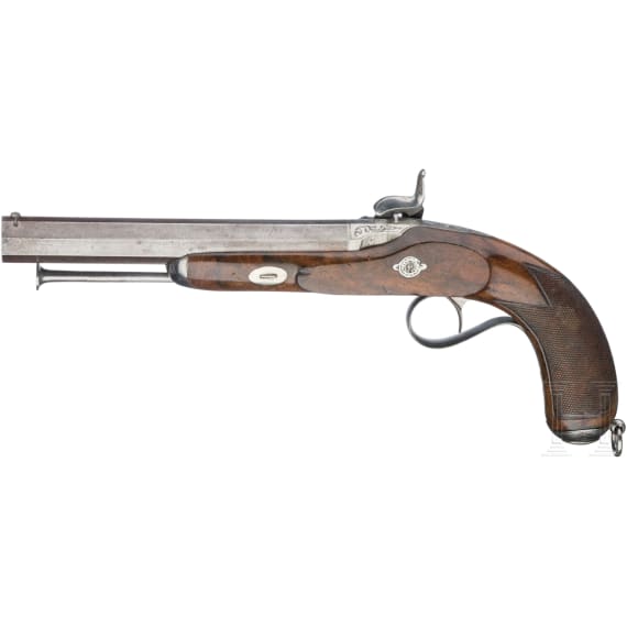 A pair of percussion pistols, Devisme in Paris, circa 1840