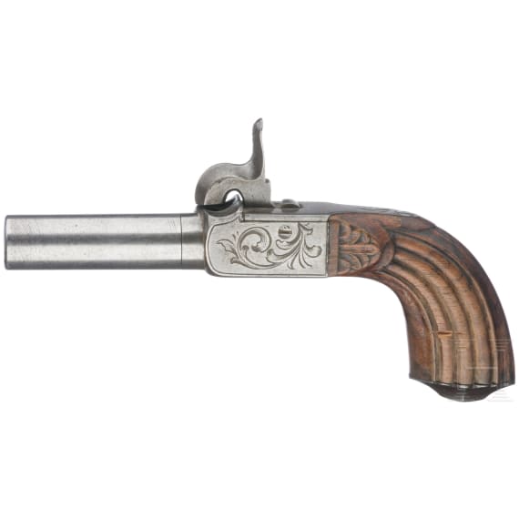 Four Belgian percussion boxlock pistols, circa 1840