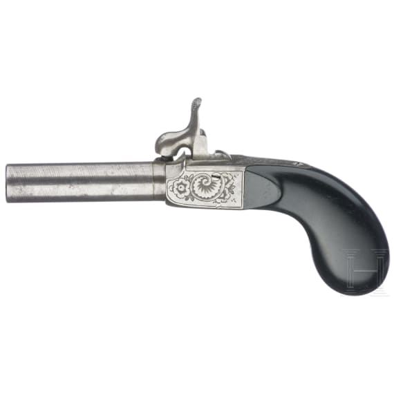 Four Belgian percussion boxlock pistols, circa 1840
