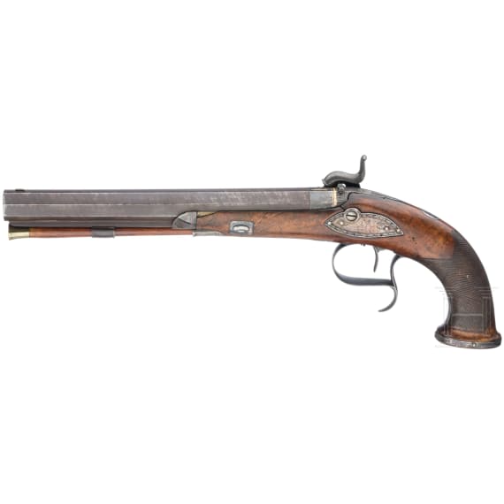 A percussion pistol by Patrick in Liverpool, circa 1840