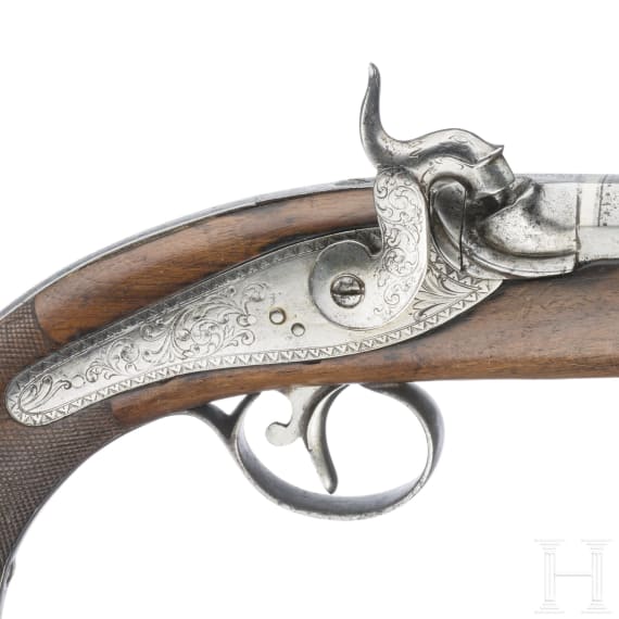 A percussion pistol by D. Herraduras in Eybar, circa 1840