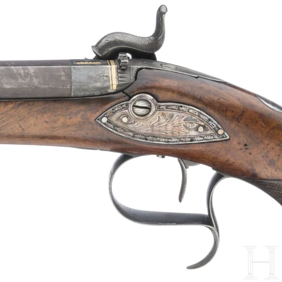 A percussion pistol by Patrick in Liverpool, circa 1840