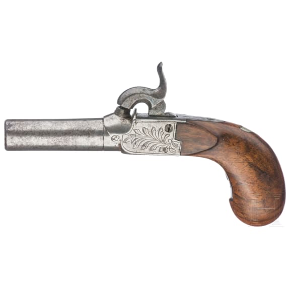 A pair of percussion boxlock pistols, Liege, circa 1840
