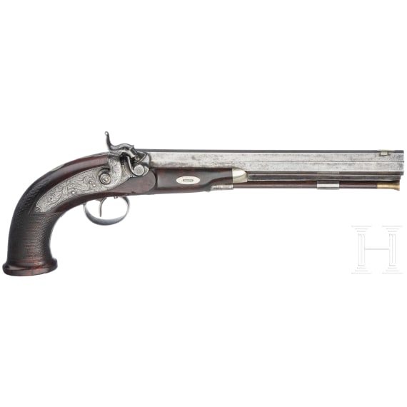 A percussion pistol by R. Constable in Philadelphia, USA, ca. 1840
