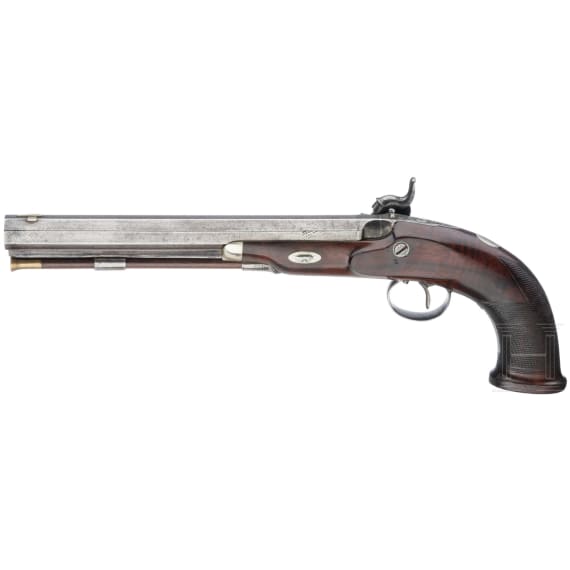 A percussion pistol by R. Constable in Philadelphia, USA, ca. 1840