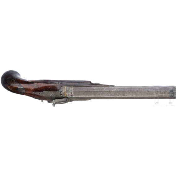 A cased pair of percussion pistols by Conway in Manchester, ca. 1840/50