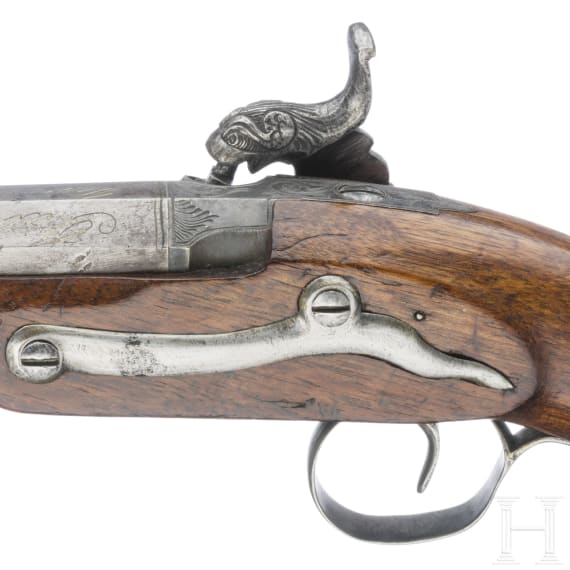 A percussion pistol, Eibar, Spain, dated 1848