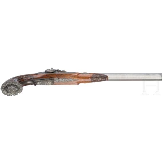 A pair of fine percussion pistols by Johann Adam Kuchenreuter in Regensburg, circa 1850