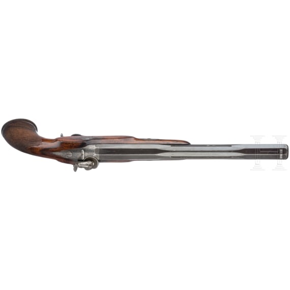 A French breech-loading percussion pistol by Gastinne Renette, circa 1850