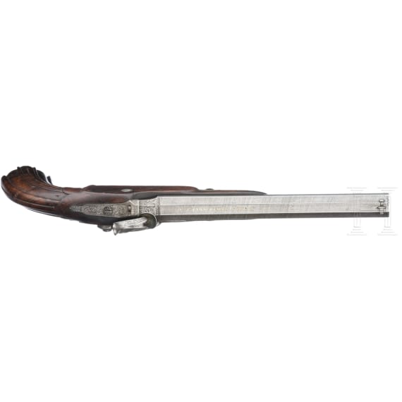 A percussion pistol, Li&egrave;ge, circa 1850