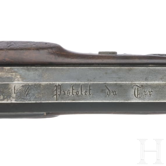 A pair of French percussion target pistols, circa 1850