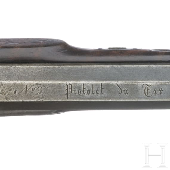 A pair of French percussion target pistols, circa 1850