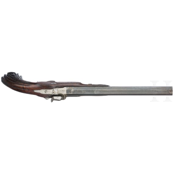 A pair of French percussion target pistols, circa 1850