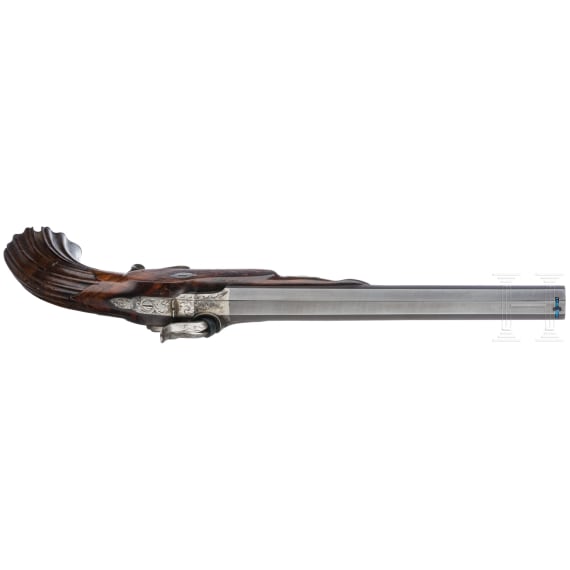 A pair of cased percussion pistols by Lepage Moutier, Paris, circa 1850