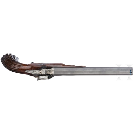 A pair of cased percussion pistols by Lepage Moutier, Paris, circa 1850