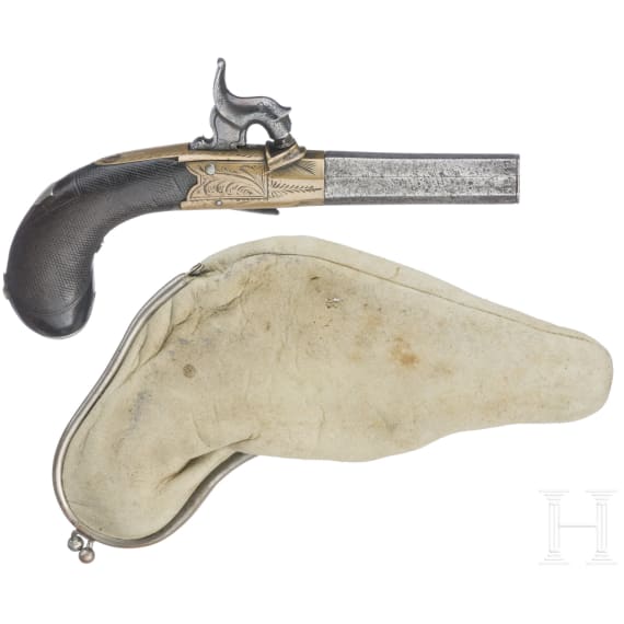 A percussion pocket pistol, Richard Hollis & Sons, London, circa 1850