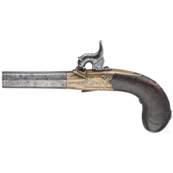 A percussion pocket pistol, Richard Hollis & Sons, London, circa 1850