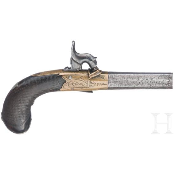 A percussion pocket pistol, Richard Hollis & Sons, London, circa 1850