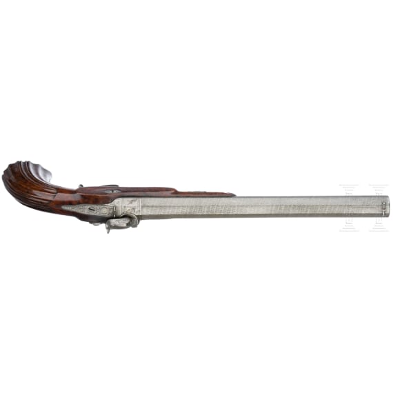 A cased pair of percussion pistols by Jansen in Brussels, circa 1850