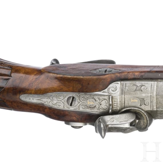 A cased pair of percussion pistols by Jansen in Brussels, circa 1850