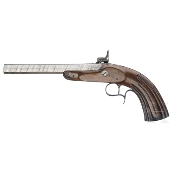 A percussion pistol, Li&egrave;ge, circa 1850