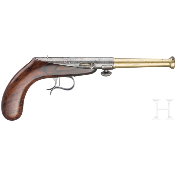 A Swiss parlour pistol by Correvon in Morges, circa 1850
