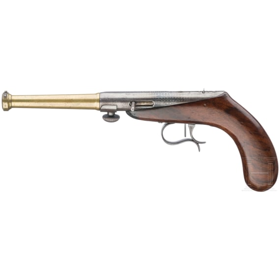 A Swiss parlour pistol by Correvon in Morges, circa 1850
