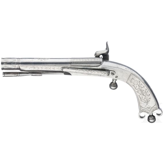 A Scottish all-metal percussion pistol, ca. 1850