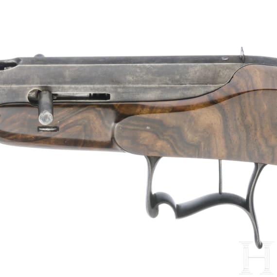 A German percussion pistol with inside lock, circa 1860