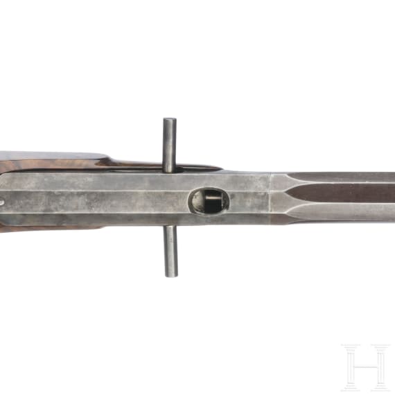 A German percussion pistol with inside lock, circa 1860