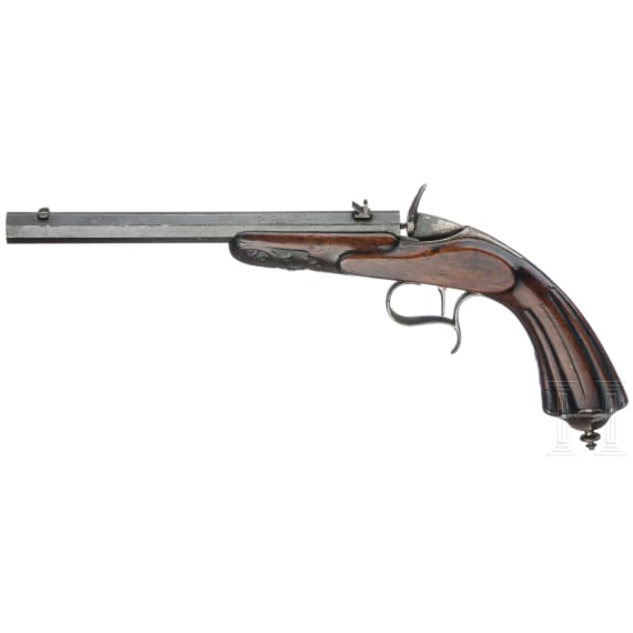 A German percussion target pistol, circa 1860