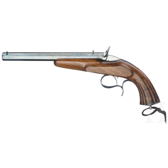 A percussion target pistol, Leopold Gasser, Vienna, circa 1860