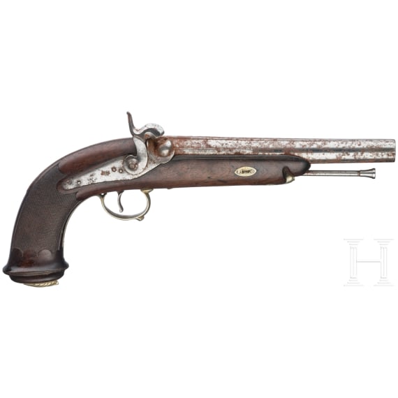 A percussion pistol, France, ca. 1880