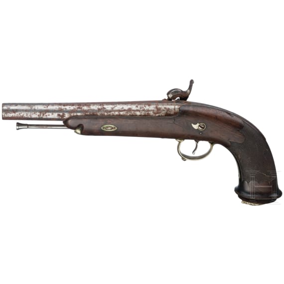 A percussion pistol, France, ca. 1880