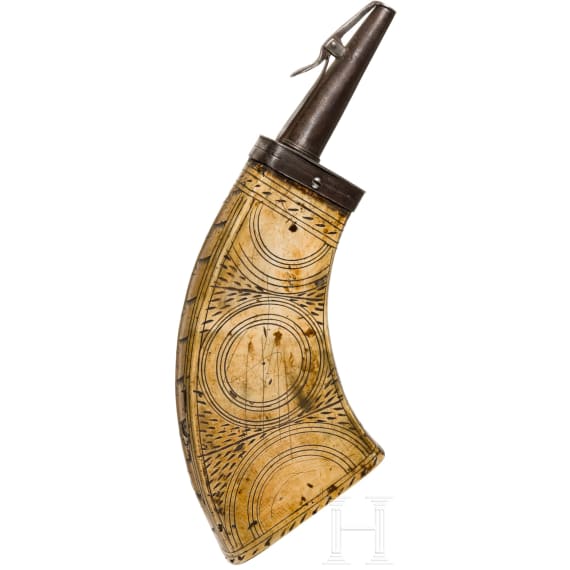 Gro&szlig;e Musketier-Pulverflasche, deutsch, um 1600
