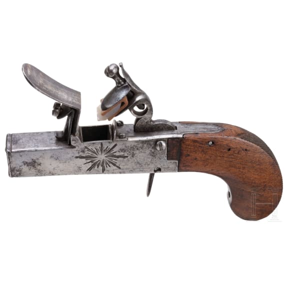 A flintlock lighter, probably English, circa 1800